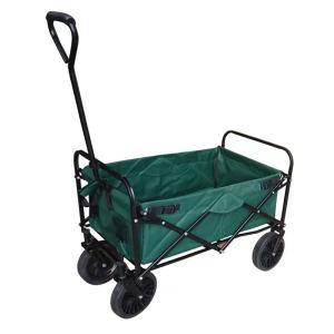 Quality 600D Oxford Cloth Steel Universal Wheel Folding Wagon Cart for Garden wholesale