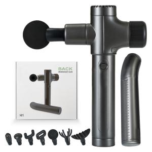 Quality Handle impact massage gun deep tissue muscle back massager handheld pain relief portable mini long handle fascia gun wholesale