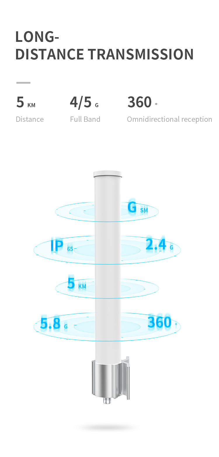 Long Range WiFi Antenna for Free Internet Access Impendence 50 500 Meters Coverage