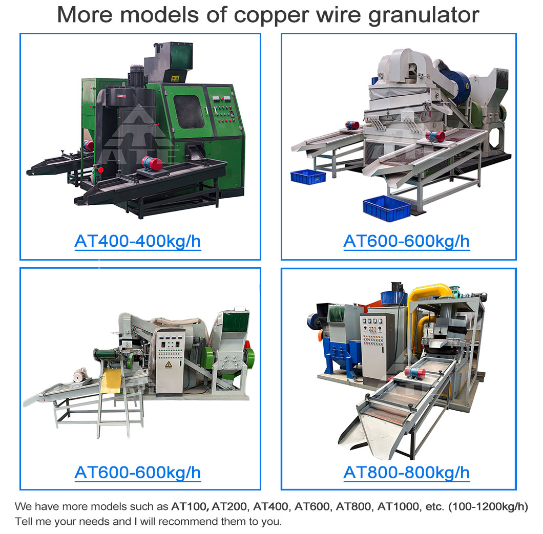 30Kg/H-50Kg/H Small Copper Wire Granulator Copper Cable Granulator