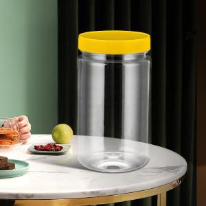 Quality Thickened PET Plastic Food Storage Screw Up Cosmetics Container 1000ML wholesale