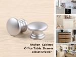 25mm Pearl Silver Plastic Cabinet Knobs Round ISO Certificated For Furniture
