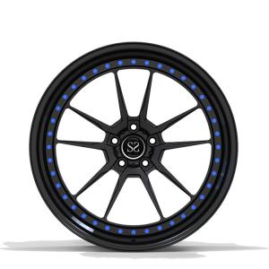 Quality Audi Satin Black Alloy Wheels Aluminum Passenger Car Wheel Rims wholesale