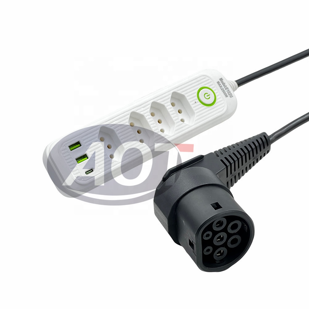 BYD V2L Discharge With 5M Cable Brazil Socket AOTAI EV Connectors V2L Adapter Type 2