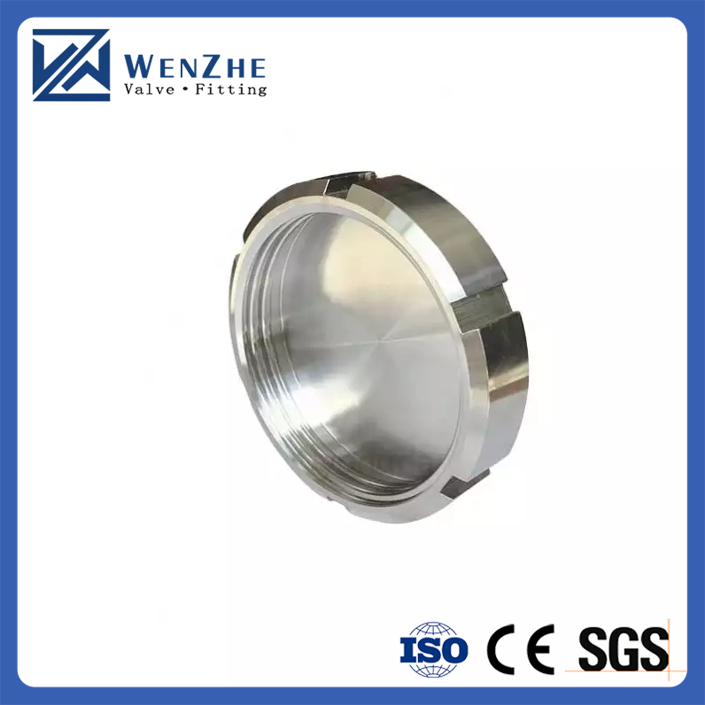 Stainless Steel 304 316 SMS Union Blind Set Weld Male Weld Liner Slotted Nut and Gasket