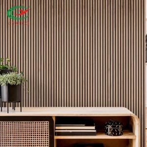 Quality Natural Oak Wood Slat Accent Wall Flameproof For Room Decoration wholesale