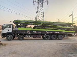 Quality 70m 12Mpa Mounted Concrete Line Pump Trailer Equipment 55 Cubic For Highways wholesale