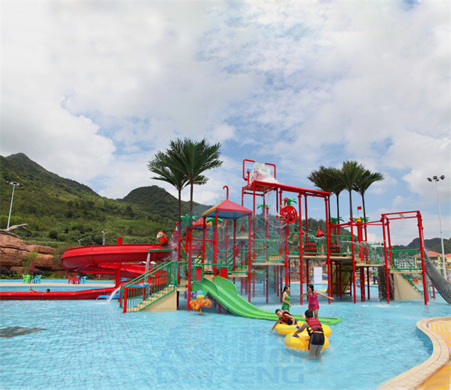OEM Aqua Park Playground Water Slide Fiberglass Big Water Bounce House