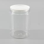 300ml Transparent Cylinder PET Storage Jar for Food Snack Honey Packaging