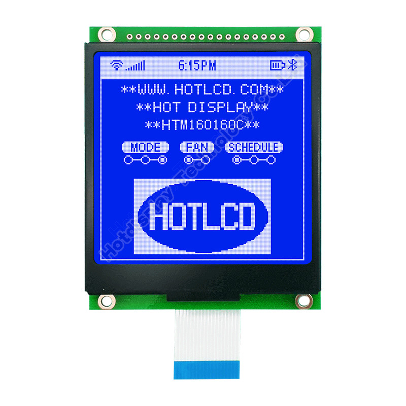 160X160 FSTN Graphic LCD Module With White Backlight UC1698 HTM160160C