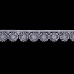 KJ20061 3.2cm Snowflakes Embroidery Lace Trim