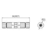 250VAC 2.4A Nylon Waterproof RJ45 Coupler IP67 IP68