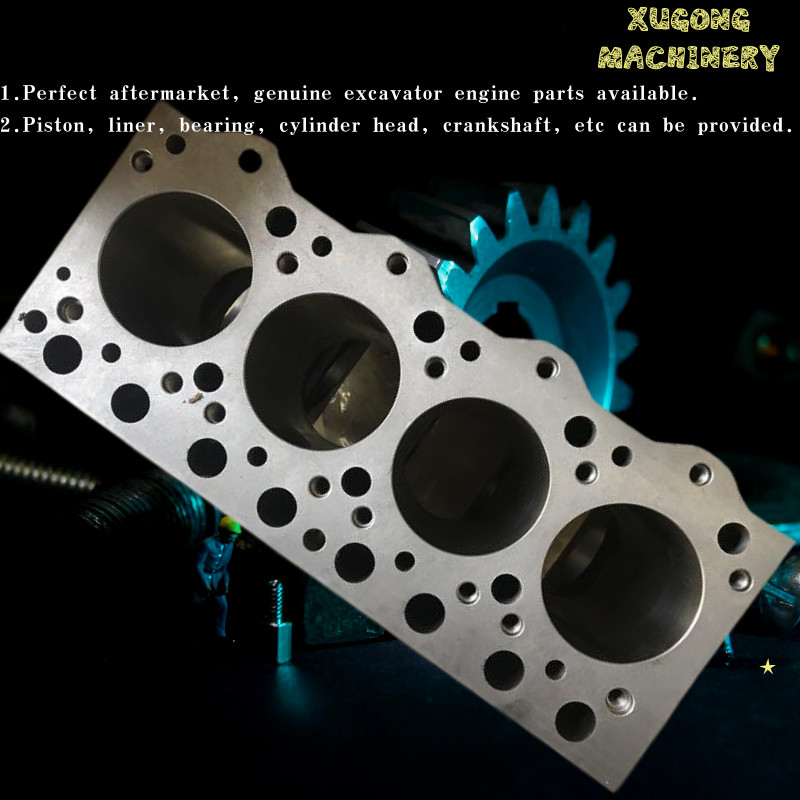 6BG1T Diesel Engine Cylinder Block For EX400 ZAX200 ZAX230-6 Excavator