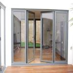 Tempered Glazed Aluminum Hinged Screen Doors Powder Coating