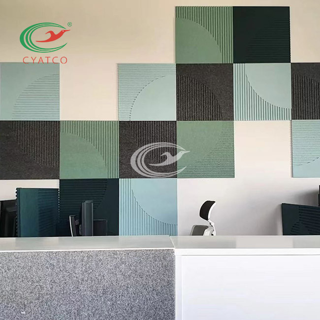 Multipurpose Harmless Felt Panels Wall , Practical Polyester Fiber Acoustic Board