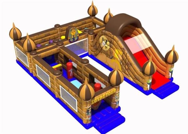 Modern Inflatable Amusement Park , Outdoor Entertainment Golden Bouncy Castle