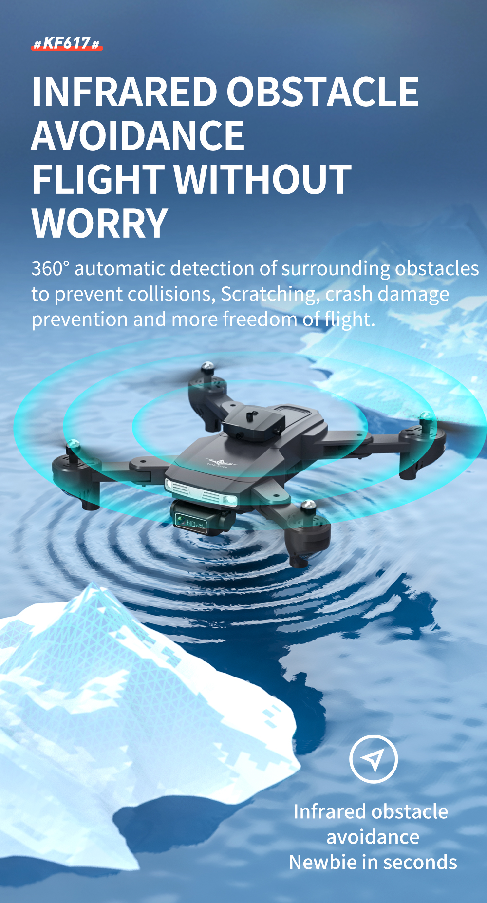 4K Dual Camera Mini Rc Drone WIFI FPV 2.4ghz Foldable Outdoor Rc Helicopter