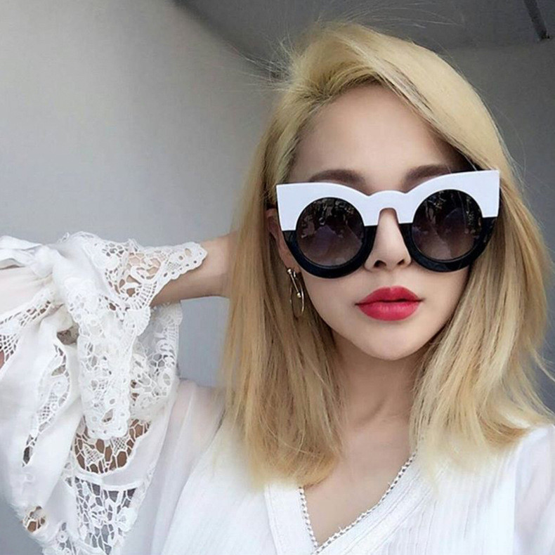 Butterfly Cat Eye Glasses Plastic Frame Clear Gradient Lens Sunglasses