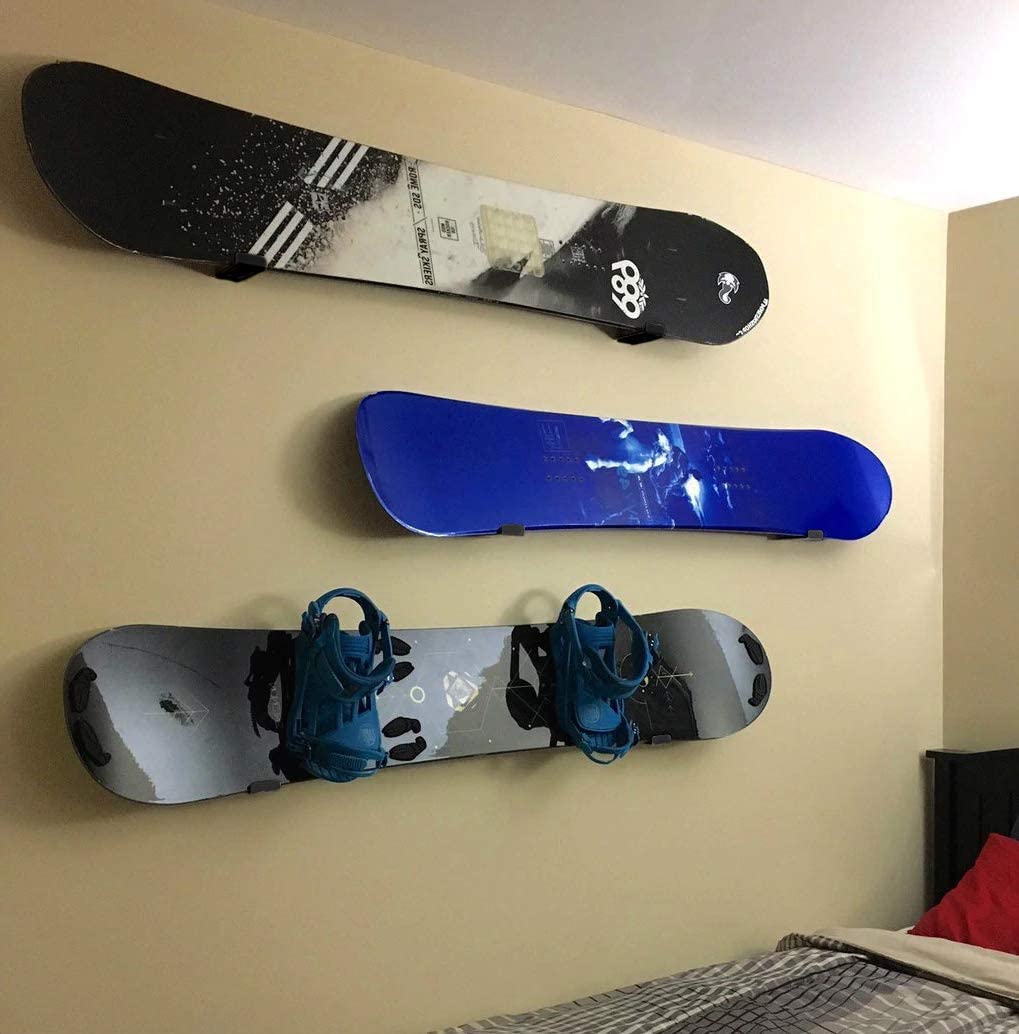 Metal Rack for Snowboard and Ski Display and Storage Wall Mounted for Home and Garage