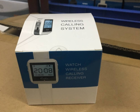 Hot sell wireless restaurant waiter rechargeable wrist watch pager