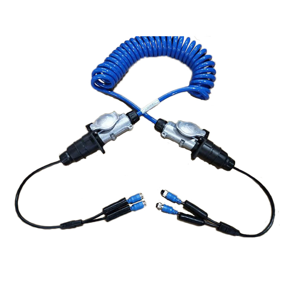 7 Pin Security Camera Extension Cable , 26 AWG Video Power Cable Nickel Plated