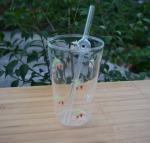 Environmental Glass Straw Heat Resistant Color Lip Protector Glass Juice Drink