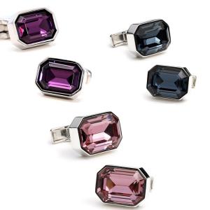 Quality cuff-link with colorful stones wholesale