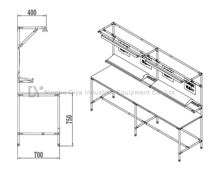 Oil Resistant Heavy Duty Industrial Workbench With ISO9001 Certification