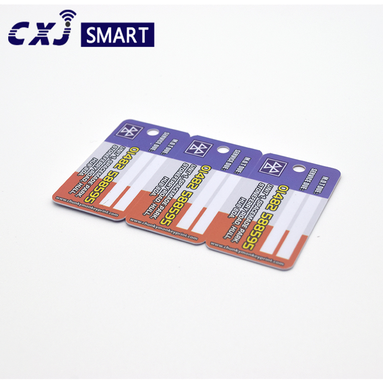 CMYK Color Plastic Business Cards , Pvc Business Card Printing 3 In 1 Key Fob