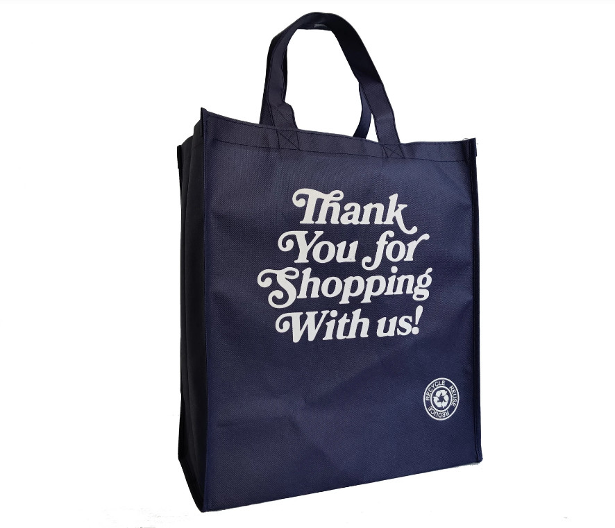 Reusable Grocery Bags Large Non Woven Shopping Bags Foldable Portable Tote Custom Eco-Friendly Tote Bag With Logo Printing Fashionable Handled Non