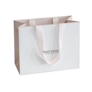 Quality Eco Friendly Printed White Paper Bags , Mini Gift Bags For Business Shopping wholesale