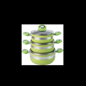 Quality Bakelite Handle Aluminium Stock Pot With Clear Lid 2.0mm Thickness wholesale