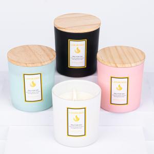 Quality Customized Logo Glass Jar Scented Candle Colored Soy Based Scented Candles wholesale