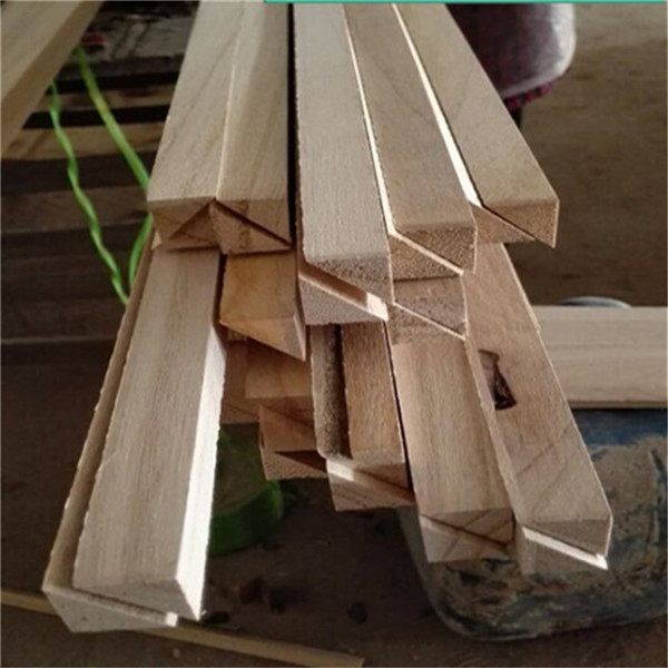 Building Construction Paulownia Triangle Chamfer Timber Strip