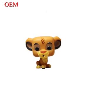 Quality 3D Cartoon Pop Lion Statue Animated Plastic Animal Model Toy wholesale
