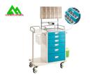Mobile Steel Hospital Ward Equipment Anesthesia Cart With 6 Drawer