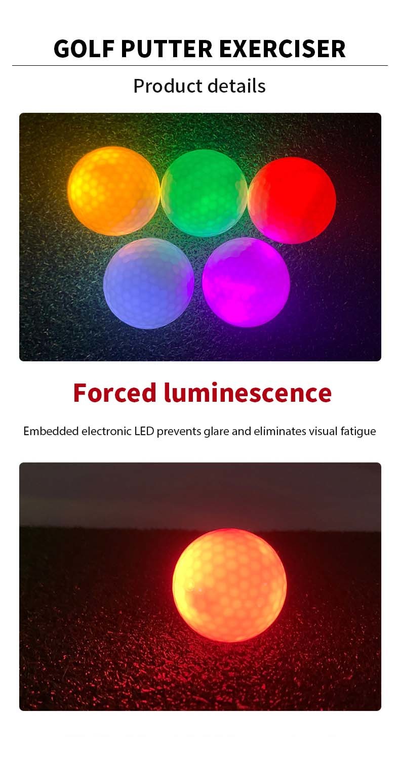 LED Golf Ball Custom Night Light-up Flashing Glowing Golf Balls for Sports Theme