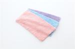 20x40cm purple color microfiber microfibre plush coral fleece towel