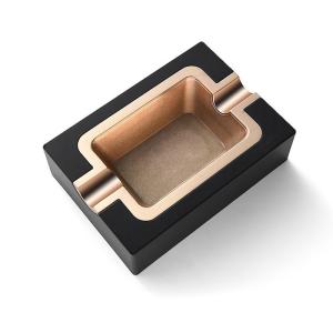 Quality Fashion Black Plating 12*8.5cm Rectangle Ashtray Pocket Cigarette Ashtray wholesale