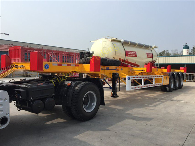 Skeleton Shape Chassis Container Trailer Double / Three Fuwa / BPW Axles