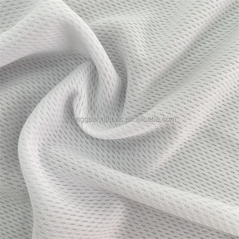 Polyester Bird Eye Mesh Eyelet Mesh Sports Jersey For Football Uniform 3.5-4.0 Grade