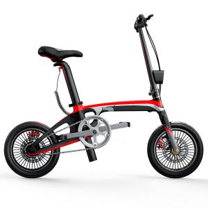 Quality 14 Lightweight Electric Folding Bike , 220V Carbon Fiber Folding Electric Bike wholesale