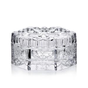 Quality Customized Snowflake Pattern Crystal Glass Jewelry Box wholesale