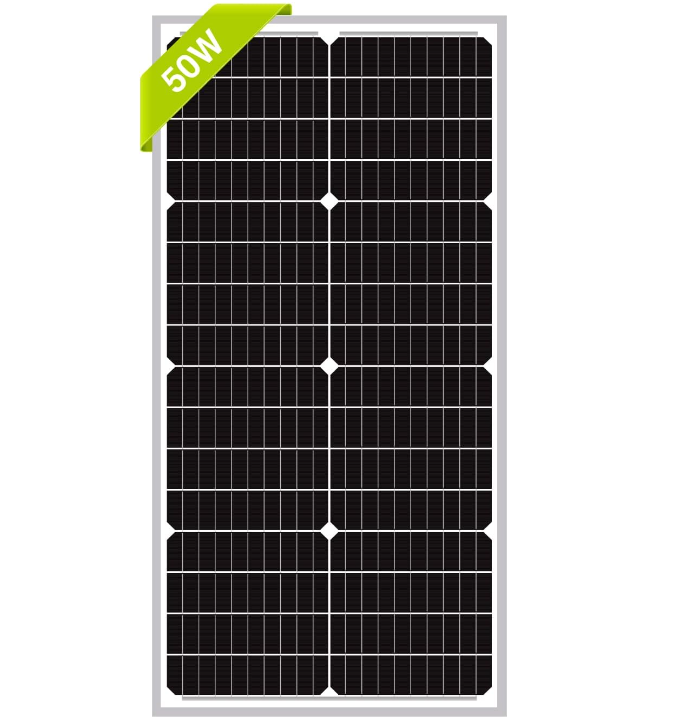 50W 12V Monocrystalline Solar Panel For Sustainable Battery Charging Of RV Camper SUV