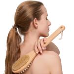 Wooden Long Handle Body Brushes Natural Bristles Brushes