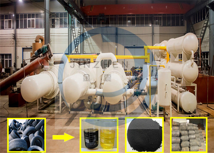20 ton Continuous Scrap Tire Waste Plastic Recycling To Diesel Pyrolysis Plant