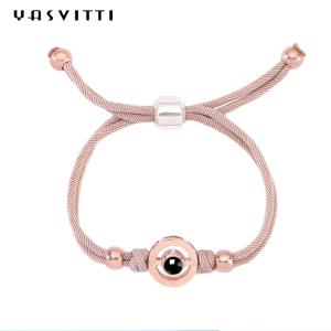 Quality 0.35oz 5.1in Sterling Silver Jewelry Bracelets Silver Ball Slider Bracelet Girlfriend wholesale