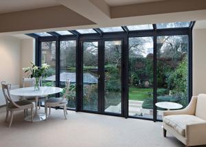Quality Tempered Single Glass Aluminum Alloy Door Commercial Against Insects wholesale