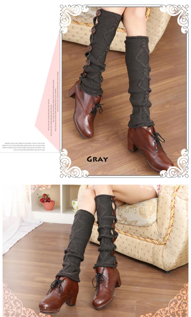 women deer snowflake jacquard knit boot socks wood feel casual wool acrylic, socks, warmer