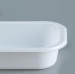 18*13*3cm Microwave Safe White CPET Trays Food Packaging